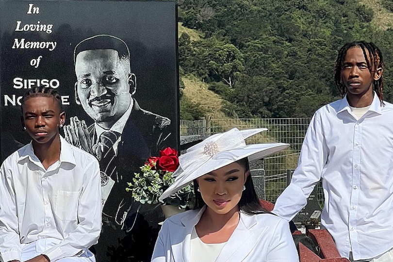 Reality TV Personality Ayanda Ncwane honours her late spouse with new tombstone 